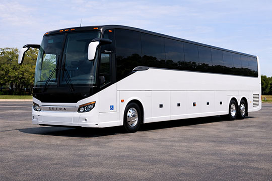 56-passenger charter bus available for charter in Madisonville, TX